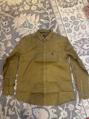 Polo by Ralph Lauren Olive Button-Down Long Sleeve Shirt